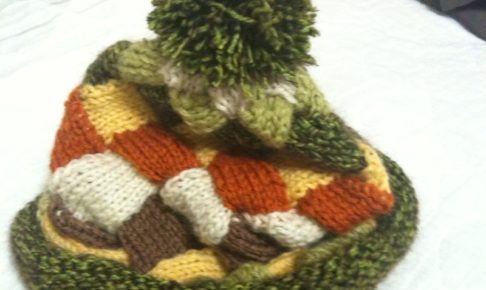 手編みの帽子２
